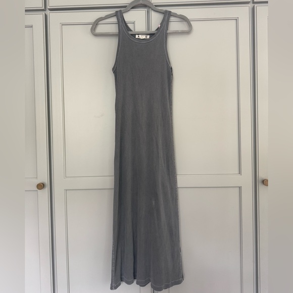 Amo Denim rib tank dress in faded black size XS - Picture 1 of 5